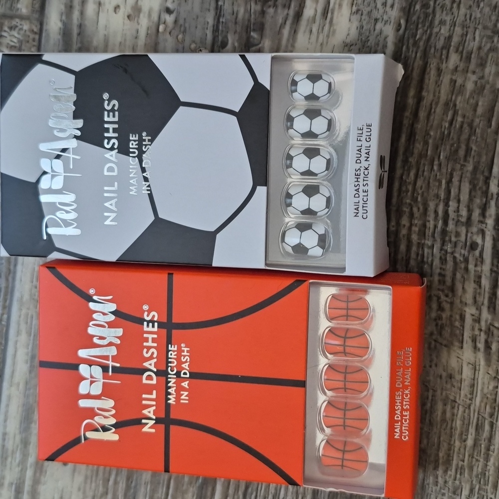 Press On Nails set Basketball & Soccer Limited Edition Nail Art Size Adult Nails